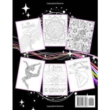 Gymnastics Coloring Book For Girl Ages 6-12: Inspirational Pages For Little Gymnast