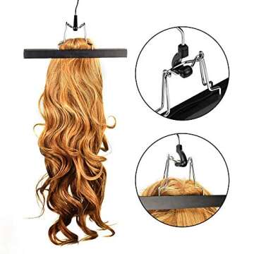 Wig Storage Bags and Wooden Hangers for Hair Extensions