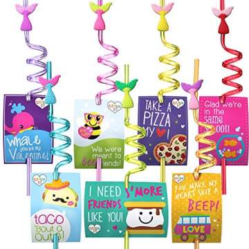 Mermaid Tail Straws Party Favors for Mermaid Birthday Party Supplies,Under The Sea Party Supplies with 2 Cleaning Brush (21+2)