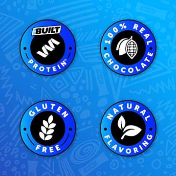 BUILT Protein Bars, Mint Brownie, 12 Count, 1.73oz Bars, Gluten Free Protein Snacks with 17g of High Protein. Chocolate Protein Bar only 130 calories & 4g sugar, Great On The Go Protein Snack