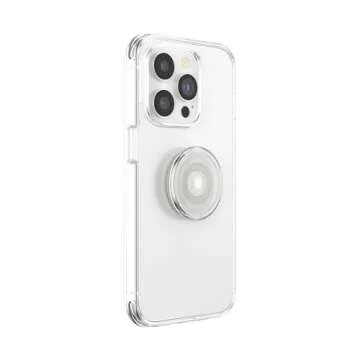 PopSockets Plant-Based Phone Grip with Expanding Kickstand, Eco-Friendly PopSockets for Phone - Clear