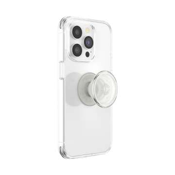 PopSockets Plant-Based Phone Grip with Expanding Kickstand, Eco-Friendly PopSockets for Phone - Clear