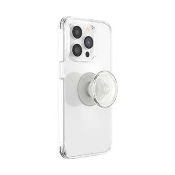 PopSockets Plant-Based Phone Grip with Expanding Kickstand, Eco-Friendly PopSockets for Phone - Clear