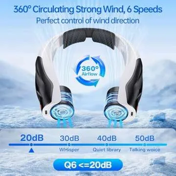 Portable Hands-Free Neck Fan - 6000mAh Rechargeable Comfort