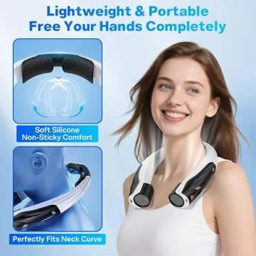 Portable Hands-Free Neck Fan - 6000mAh Rechargeable Comfort