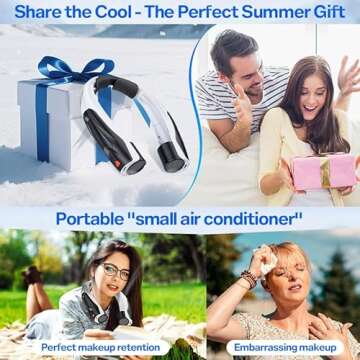 Portable Hands-Free Neck Fan - 6000mAh Rechargeable Comfort