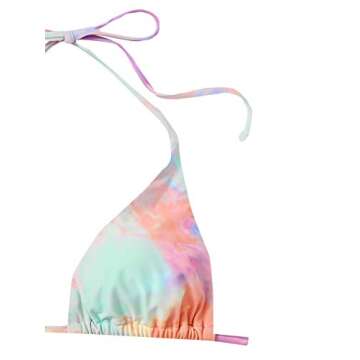 Vibrant MakeMeChic Triangle Bikini Set for Beach Fun