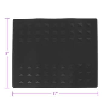 Colortrak Heat-Resistant Styling Station Mat, Silicone Mat Prevents Work Surfaces from Heat Damage of Styling Tools, Prevent Tool from Falling or Slipping, Black, 9 x 11 inches