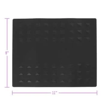 Colortrak Heat-Resistant Styling Station Mat, Silicone Mat Prevents Work Surfaces from Heat Damage of Styling Tools, Prevent Tool from Falling or Slipping, Black, 9 x 11 inches