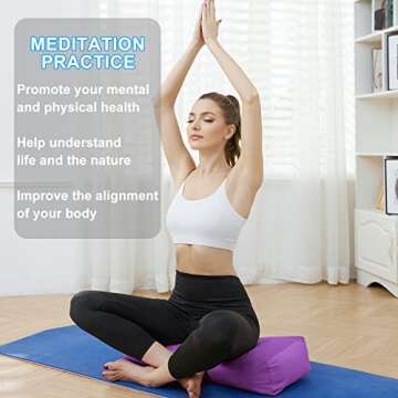 Yoga Bolster Pillow - Velvet Meditation Support