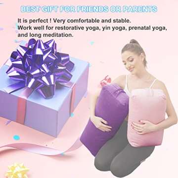 Yoga Bolster Pillow - Velvet Meditation Support