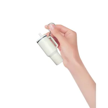 OLIREW Cute Keychain for stanley cup accessories,Cute Cup Accessories,Purse Handbag Charms for Women (White)