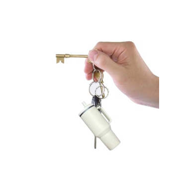 OLIREW Cute Keychain for stanley cup accessories,Cute Cup Accessories,Purse Handbag Charms for Women (White)