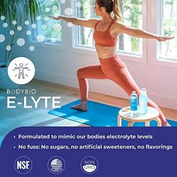 BodyBio Electrolytes Liquid for Hydration - 16 oz Concentrate | No Sugar | No Calories | Keto Electrolytes | Dehydration Recovery w. Magnesium + Potassium + Sodium | Relieves Cramps | Elyte