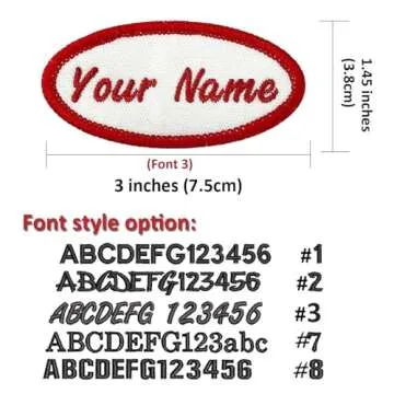 Kamao Custom Oval Name Patch - Personalized Patches Set