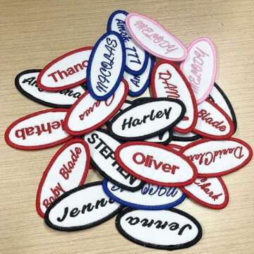 Kamao Custom Oval Name Patch - Personalized Patches Set