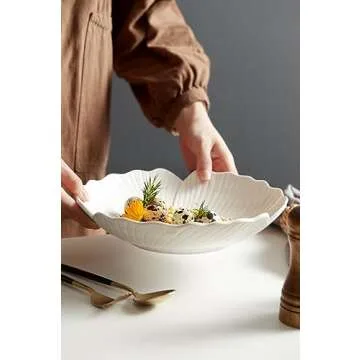 Elegant Jusalpha 3-Piece Flower Petal Dinner Plates for Any Occasion