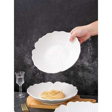 Elegant Jusalpha 3-Piece Flower Petal Dinner Plates for Any Occasion