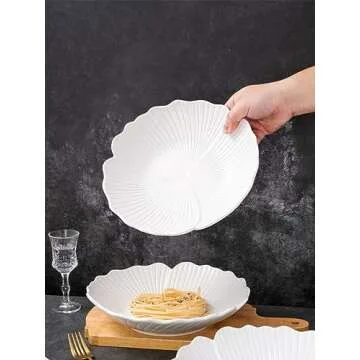 Elegant Jusalpha 3-Piece Flower Petal Dinner Plates for Any Occasion