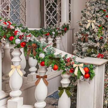 Daifunli 24 Pcs Velvet Christmas Bows for Christmas Tree 4.72" Rustic Crafts Gift Velvet Ribbon Bows Twist Tie Bows for Xmas Wreaths Garland Gift Wrapping Wedding Decor(Khaki, Brown, Green)