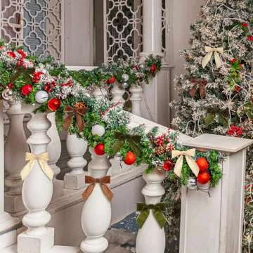 Daifunli 24 Pcs Velvet Christmas Bows for Holiday Decor