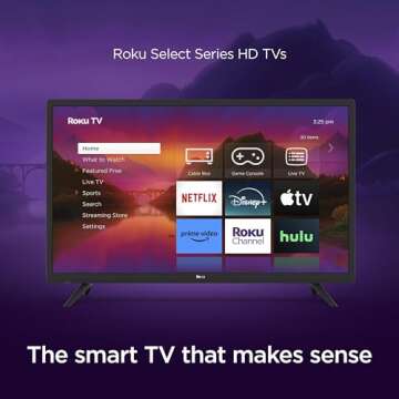 Roku Smart TV – 32-Inch Select Series 720p HD RokuTV with Roku Voice Remote, Bright Picture, Custo...