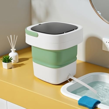 16L Portable Washing Machine - Compact Mini Washer with Spin Dry Basket and Timed Laundry Modes for ...