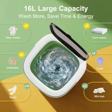 16L Space-Saving Portable Washing Machine for Small Loads