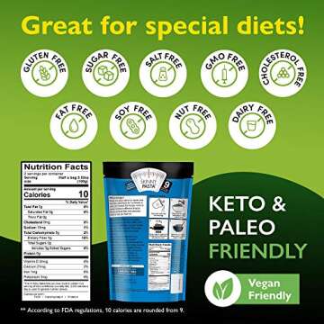 The Real Skinny Pasta - Healthy Konjac Shirataki Noodles - Fettuccine, 6 Pack