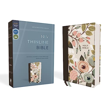 NIV Thinline Bible - Floral Design with Comfort Print for Easy Reading