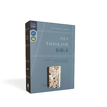 NIV Thinline Bible, Floral Cover, Comfort Print for Easy Reading
