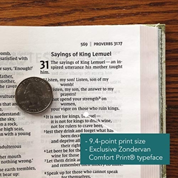 NIV Thinline Bible, Floral Cover, Comfort Print for Easy Reading