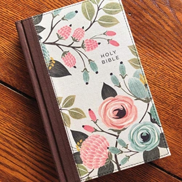 NIV Thinline Bible, Floral Cover, Comfort Print for Easy Reading