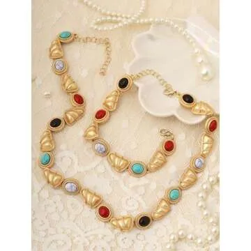 Bold Byzantine Medieval Charm Necklace for Women