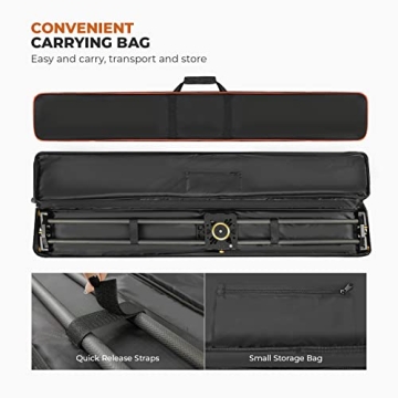 LimoStudio 47" Carbon Fiber Camera Slider for Filmmakers