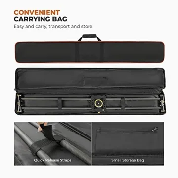 LimoStudio 47" Carbon Fiber Camera Slider for Filmmakers