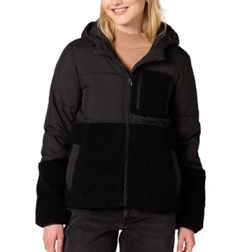 Stylish Women's Sherpa Puffer Jacket for Winter Wear