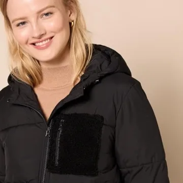 Stylish Women's Sherpa Puffer Jacket for Winter Wear