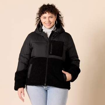 Stylish Women's Sherpa Puffer Jacket for Winter Wear
