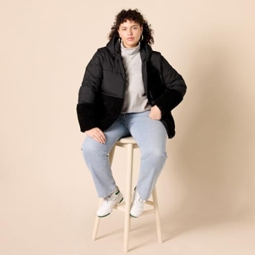 Stylish Women's Sherpa Puffer Jacket for Winter Wear