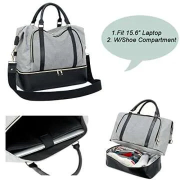 CAMTOP Weekender Bag with Laptop Compartment for Travel