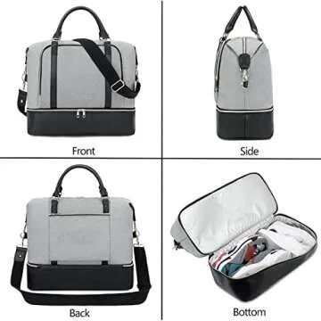 CAMTOP Weekender Bag with Laptop Compartment for Travel