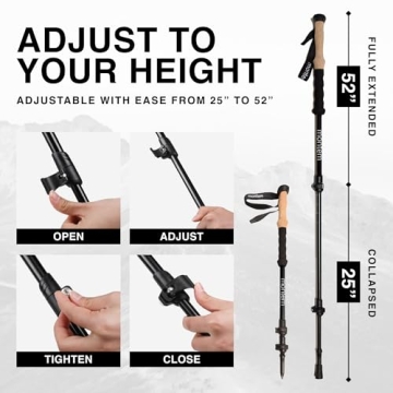 Montem Ultra Strong Trekking Poles Lightweight Durable Adjustable