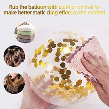 Meromore 70PCS Gold Metallic Chrome Balloons Set