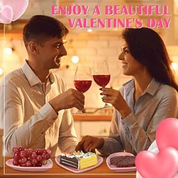 Meanplan 12 pcs Heart Shaped Plates Ceramic Salad 6.9 Inches Ceramic Graduation Plates Dinner Plate Heart Shaped Serving Dish Dessert Plates Elegant for Kitchen Steak Snacks(Pink)