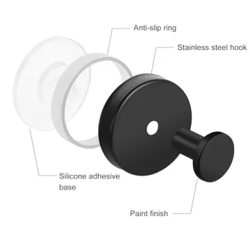 Dntorx Vacuum Suction Hooks - Durable Bathroom Organizers
