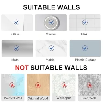 Dntorx Vacuum Suction Hooks - Durable Bathroom Organizers