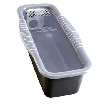 Microwave Pasta Cooker with Portioning Tool, BPA-Free Non-Stick, Fast Easy Meals in Minutes, Cooks All Types of Pasta - Gray - Dependable Industries Inc. Essentials