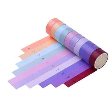 Vivid LEOTER 30 Rolls Washi Tape Set for Creative Crafting