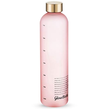 Glow Motivational Water Bottle with Time Markers